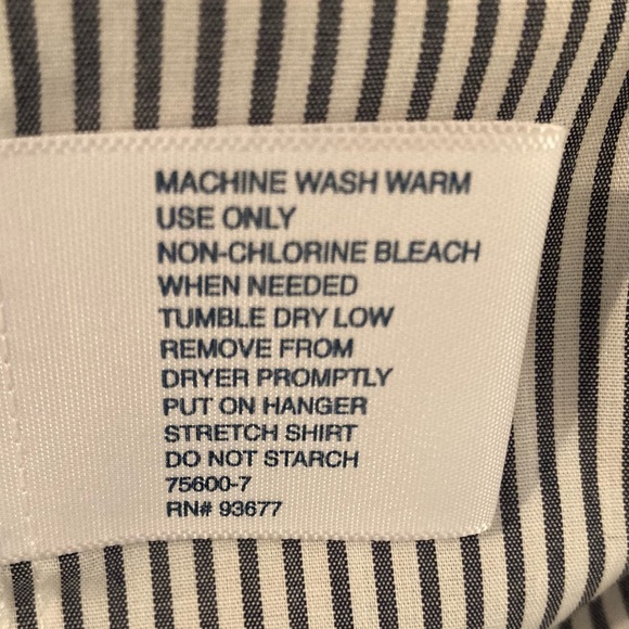 Stafford Striped Button Down Long Sleeve Dress Shirt Size 16  32/33 - Picture 6 of 6